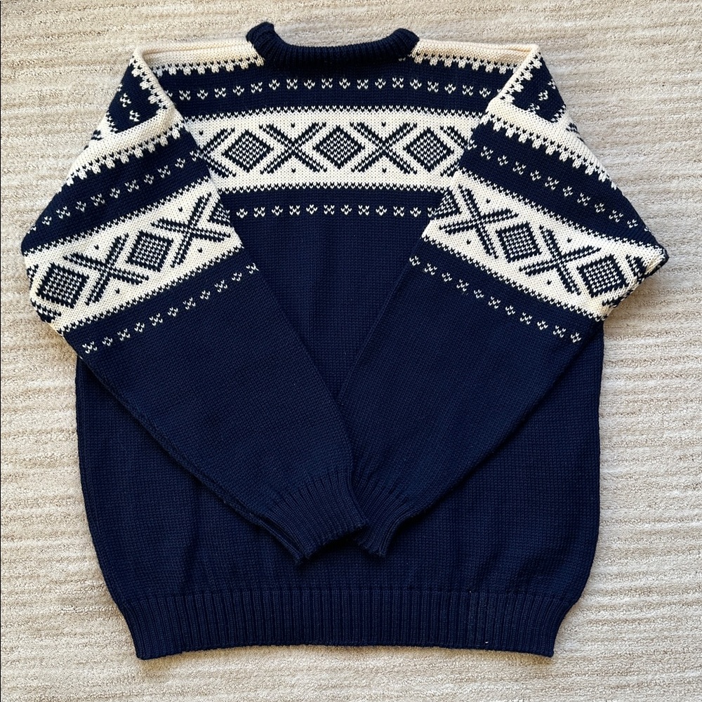 Dale of Norway Navy and White Crewneck Sweater - Picture 5 of 16